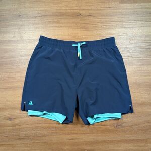 JOOLA 2 in 1 Pickleball Shorts Mens Large Blue Lined Drawstring Athletic